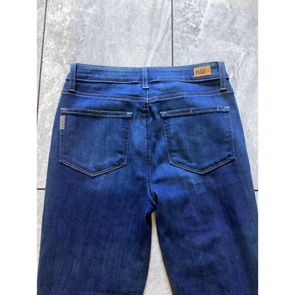 Paige Jeans Womens 27 Blue Hoxton Crop Skinny Stretch Denim High Rise Pants - Picture 6 of 10